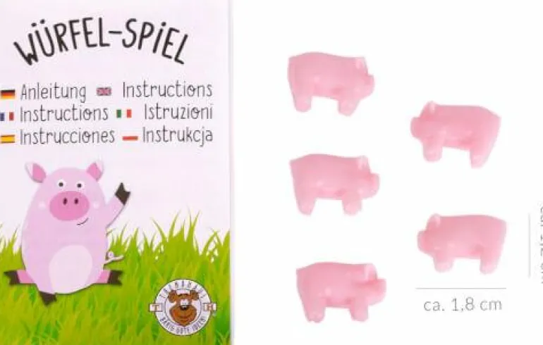 Schweinchen - Würfelspiel 5er-Set