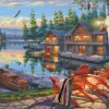 Seeufer am Loon Lake, New York - Puzzle 1000 Teile