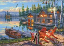 Seeufer am Loon Lake, New York - Puzzle 1000 Teile