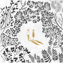 Serviette „Parkspaziergang", 33x33cm
