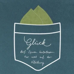 Serviette 33x33cm Glück Darf Spuren Hinterla..