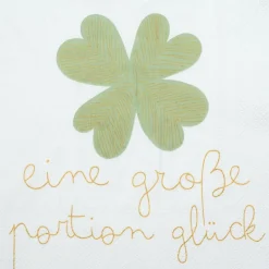 Serviette „Eine große Portion Glück", 33x33cm