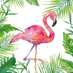 Servietten 33x33cm Tropical Flamingo