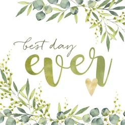 Servietten 33x33cm Best Day Ever