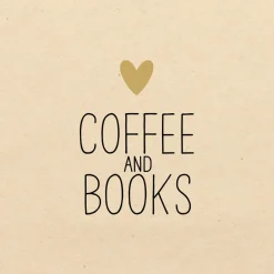 Servietten 33x33cm Coffee & Books