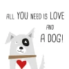 Servietten 33x33cm Love and Dog