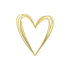 Servietten 25x25cm Pure Heart gold
