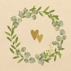 Servietten 33x33cm Two Hearts