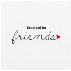 Serviette „Reserved for friends", 33X33 cm