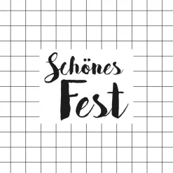 Serviette „Schönes Fest", 33x33cm