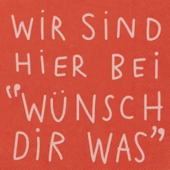 Serviette„Wünsch Dir was", 33x33cm