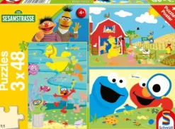 Sesamstraße: Tierisch stark - Puzzle 3x48 Teile
