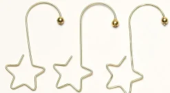 S-Haken mit Stern 36 Stck gold