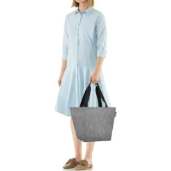 Shopper M Twist Silver Einkaufstasche