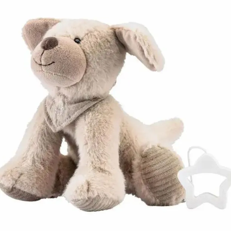 Spieluhr M Hund Lucky, Graubeige