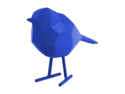 Statue Origami bird small bright blue