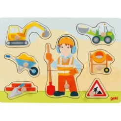 Steckpuzzle Bauarbeiter