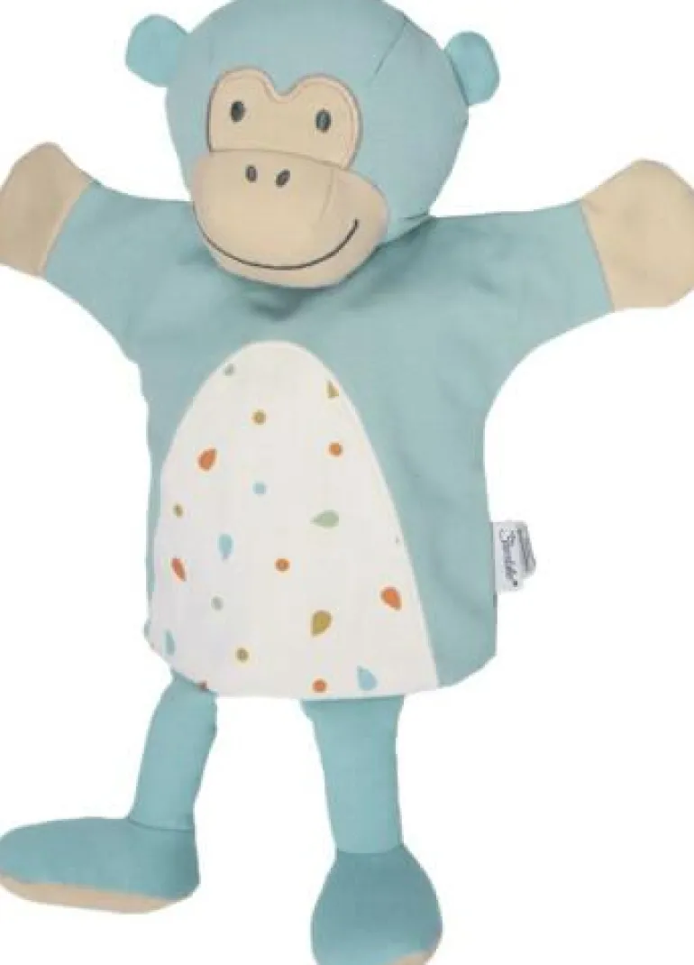 Sterntaler Handpuppe Affe Albert blau mel.