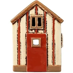 Strandhaus creme/rot