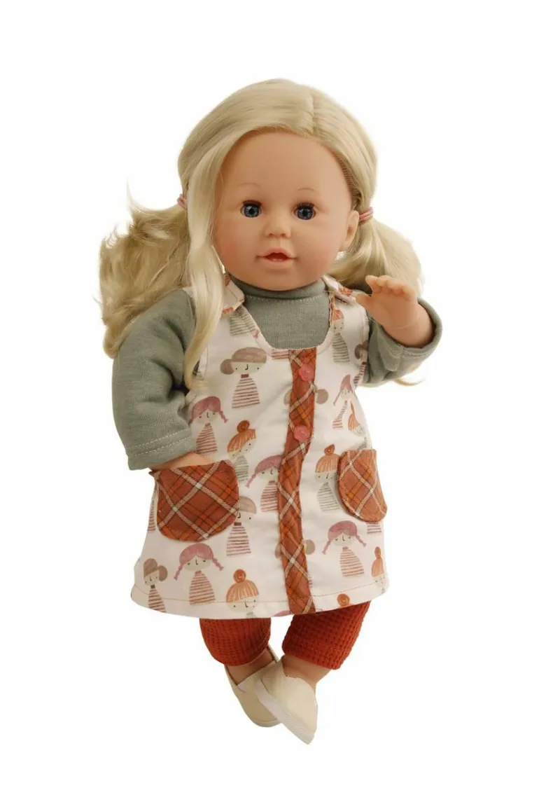 Susi Gr.45 , Latzhose im Puppenmotiv, blonde Haare