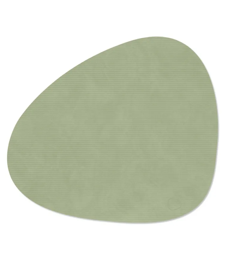 Table Mat Curve L Corduroy Olive Green