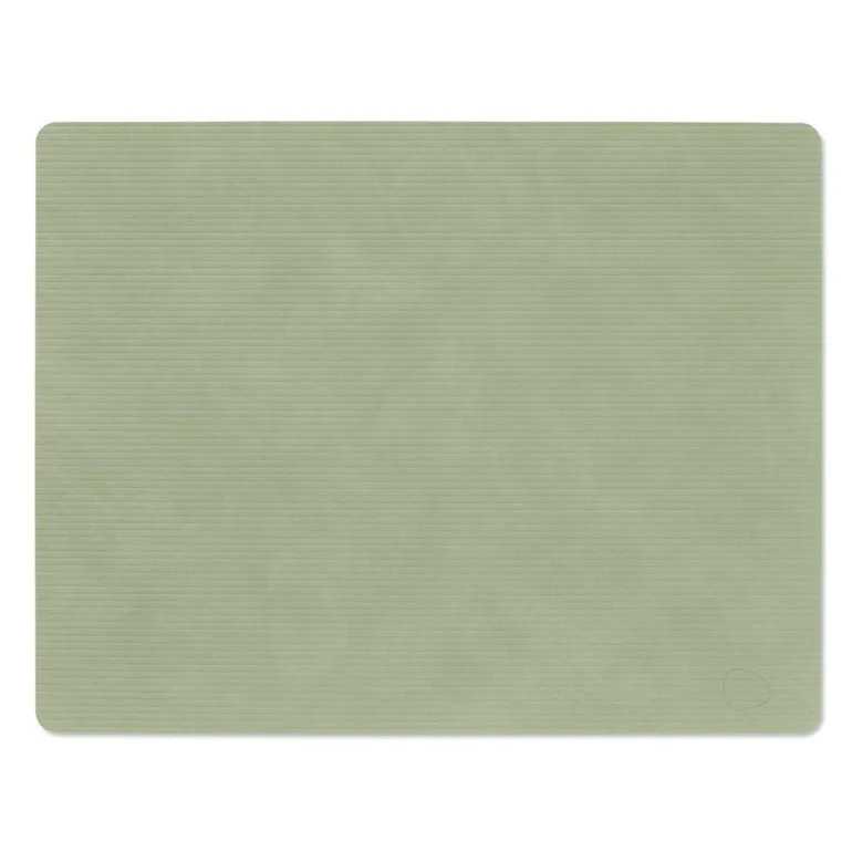 Table Mat Square L Corduroy Olive Green