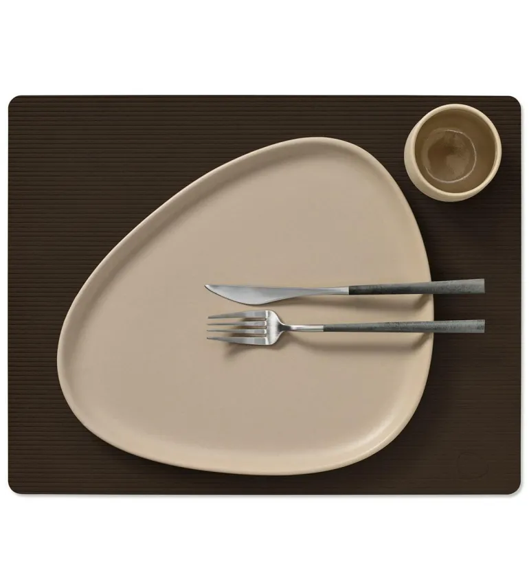 Table Mat Square L Corduroy Hazel