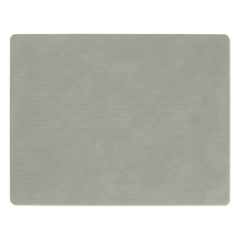 Table Mat Square L Corduroy Light Grey