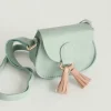 Tasche Bommel türkis rosa