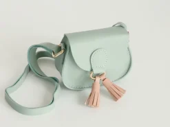 Tasche Bommel türkis rosa