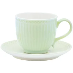 Tasse und Untertasse pale green Alice