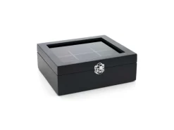 Teedose 6 Fächer schwarz