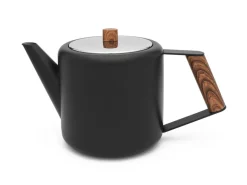Teekanne Duet Boston 1,1L schw. matt Holz