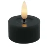 Teelicht LED 2er Set Echtwachs winter black smooth