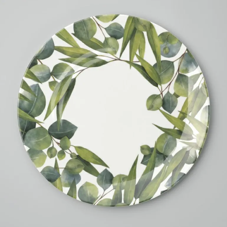 Teller flach 32 cm Eukalyptus Fine Bone China