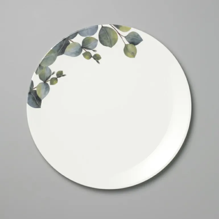 Teller flach 28 cm Eukalyptus Fine Bone China