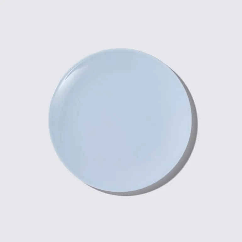 Teller flach 21 cm Pastell Hellblau Fine Bone Chin