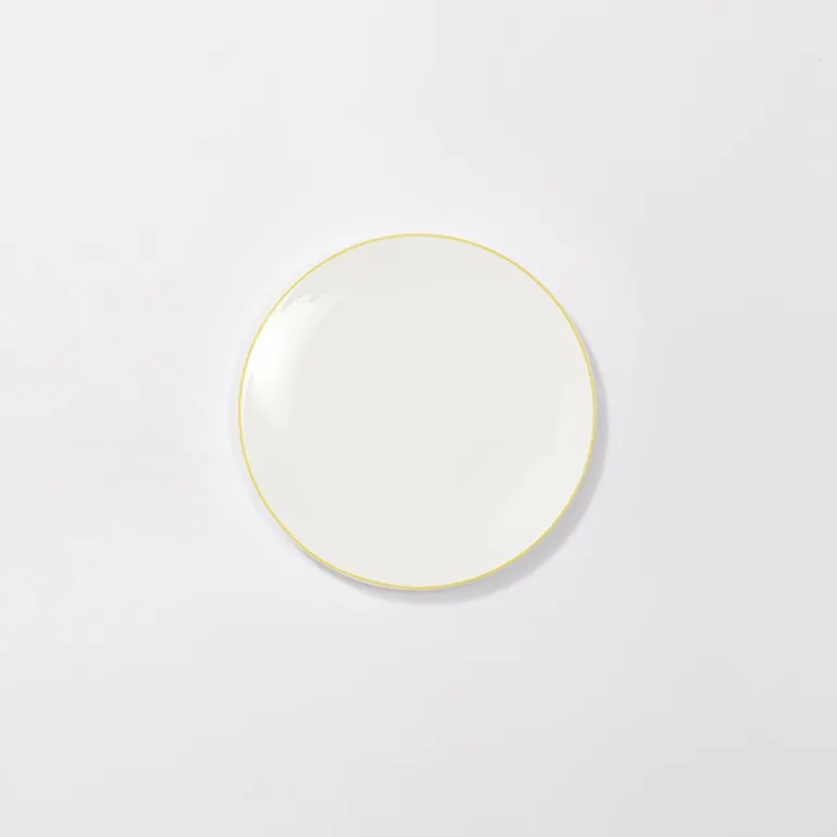 Teller flach 21 cm Simplicity Gelb Fine Bone China