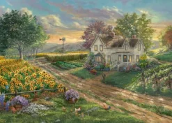 Thomas Kinkade: Sonnenblumenfelder - Puzzle 1000 T