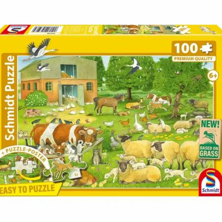 Tierkinder Auf Dem Bauernhof 100 Teile