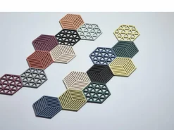 Topfuntersetzer Hexagon Warm Grey