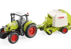 Traktor mit Rundballenpresse, Licht & Sound, Frikt