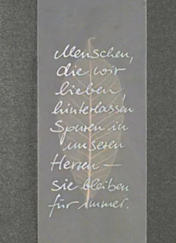 Transparent Trauerkarte „Menschen..."