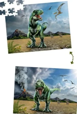 T-Rex World - Lentikular-Puzzle T-Rex (100 Teile)