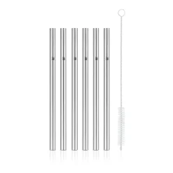 Trinkhalm-Set Baric Cromargan® 6-teilig mit Reinig