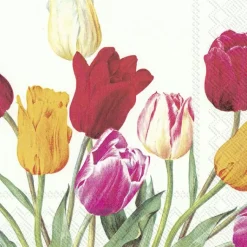 TULIPS white Lunch-Servietten L 856190