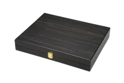 Turnier Schachset schwarz, Feld 50mm, mit Holzkass