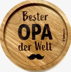 Untersetzer aus EICHE Bester Opa der Welt