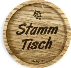 Untersetzer aus EICHE Stammtisch