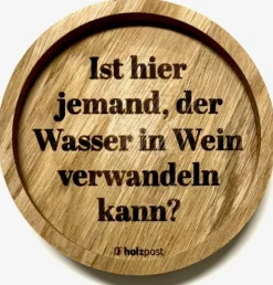 Untersetzer aus EICHE Wasser in Wein